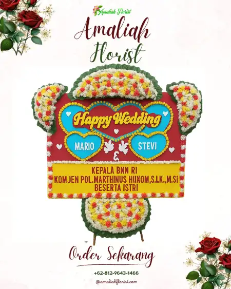 Papan Bunga Pernikahan Aur Duri